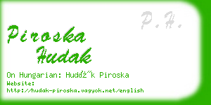 piroska hudak business card